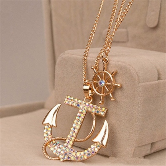 HP 🎊Only 1 Left! Anchor Compass Pendant - Picture 1 of 3